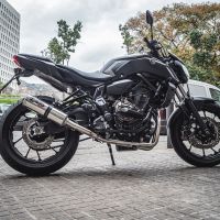 Scarico GPR compatibile con  Yamaha Mt-07  2017-2020, M3 Inox , Scarico completo omologato,fornito con db killer estraibile,catalizzatore e collettore