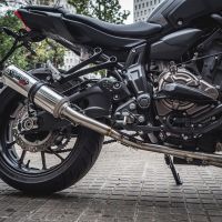 Scarico GPR compatibile con  Yamaha Xsr 700 2017-2020, M3 Inox , Scarico completo omologato,fornito con db killer estraibile,catalizzatore e collettore