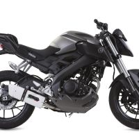 Scarico GPR compatibile con  Yamaha Mt 125 2017-2019, Albus Evo4, Terminale di scarico omologato, fornito con db killer estraibile, catalizzatore e raccordo specifico