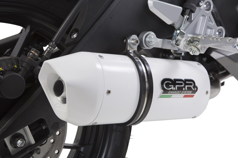 Scarico GPR compatibile con  Yamaha Mt 125 2014-2016, Albus Ceramic, Scarico omologato, silenziatore con db killer estraibile e raccordo specifico