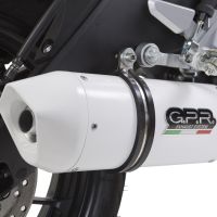 Scarico GPR compatibile con  Yamaha Mt 125 2014-2016, Albus Ceramic, Scarico completo omologato,fornito con db killer estraibile,catalizzatore e collettore