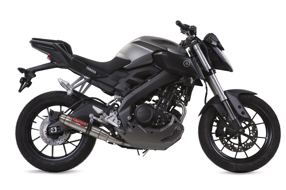 Scarico GPR compatibile con  Yamaha Mt 125 2017-2019, Deeptone Inox, Terminale di scarico omologato, fornito con db killer estraibile, catalizzatore e raccordo specifico