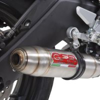 Scarico GPR compatibile con  Yamaha Mt 125 2017-2019, Deeptone Inox, Terminale di scarico omologato, fornito con db killer estraibile, catalizzatore e raccordo specifico