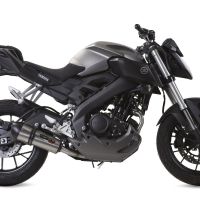 Scarico GPR compatibile con  Yamaha Mt 125 2017-2019, GP Evo4 Titanium, Scarico completo omologato,fornito con db killer estraibile,catalizzatore e collettore