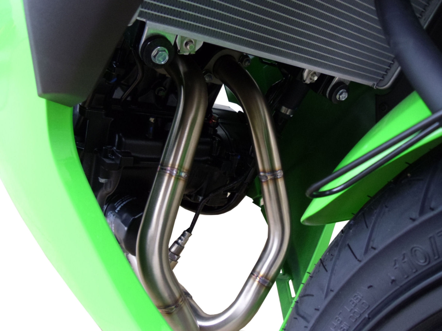 Scarico GPR compatibile con  Kawasaki Ninja 300 R  2012-2017, Furore Nero, Scarico completo omologato,fornito con db killer estraibile,catalizzatore e collettore