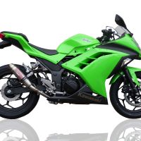 Scarico GPR compatibile con  Kawasaki Ninja 300 R  2012-2017, Deeptone Inox, Scarico omologato, silenziatore con db killer estraibile e raccordo specifico