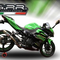 Scarico GPR compatibile con  Kawasaki Z 400 2023-2024, Deeptone Inox, Scarico omologato, silenziatore con db killer estraibile e raccordo specifico