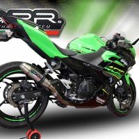 Scarico GPR compatibile con  Kawasaki Ninja 400 2023-2024, Deeptone Inox, Scarico omologato, silenziatore con db killer estraibile e raccordo specifico