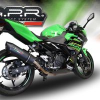 Scarico GPR compatibile con  Kawasaki Ninja 400 2018-2022, Furore Evo4 Nero, Scarico omologato, silenziatore con db killer estraibile e raccordo specifico