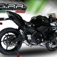 Scarico GPR compatibile con  Kawasaki Ninja 650 2023-2024, Deeptone Inox, Scarico completo racing, fornito con db killer estraibile e collettore, non conforme per uso stradale