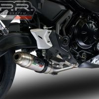 Scarico GPR compatibile con  Kawasaki Z 650 2021-2022, Deeptone Inox, Scarico completo racing, fornito con db killer estraibile e collettore, non conforme per uso stradale