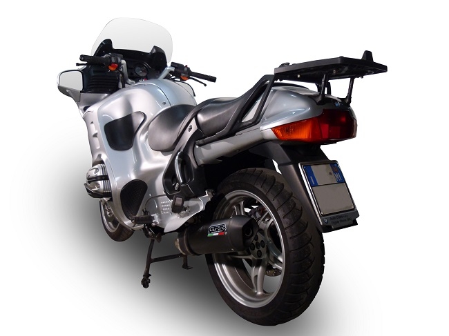 GPR exhaust compatible with  Bmw R 1150 Rt 2000-2006, Furore Nero, Homologated legal slip-on exhaust including removable db killer and link pipe 