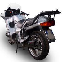 GPR exhaust compatible with  Bmw R 1150 Rt 2000-2006, Furore Nero, Homologated legal slip-on exhaust including removable db killer and link pipe 