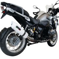 Scarico GPR compatibile con  Bmw R 1200 Gs -Adventure 2014-2016, Albus Ceramic, Scarico omologato, silenziatore con db killer estraibile e raccordo specifico