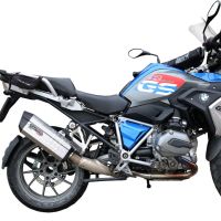 Scarico GPR compatibile con  Bmw R 1200 Gs 2017-2018, Sonic Titanium, Scarico omologato, silenziatore con db killer estraibile e raccordo specifico