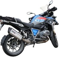 Scarico GPR compatibile con  Bmw R 1200 Gs 2017-2018, Sonic Titanium, Scarico omologato, silenziatore con db killer estraibile e raccordo specifico