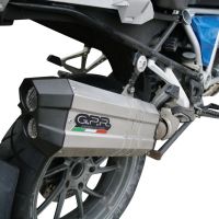 Scarico GPR compatibile con  Bmw R 1200 Gs 2017-2018, Sonic Titanium, Scarico omologato, silenziatore con db killer estraibile e raccordo specifico