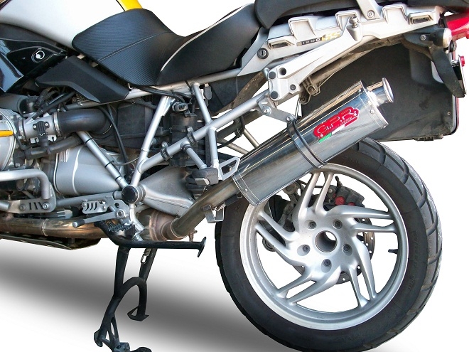 Scarico GPR compatibile con  Bmw R 1200 Gs -Adventure 2005-2009, Trioval, Scarico omologato, silenziatore con db killer estraibile e raccordo specifico