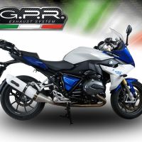 Scarico GPR compatibile con  Bmw R 1200 Rs Lc 2015-2016, Albus Ceramic, Scarico omologato, silenziatore con db killer estraibile e raccordo specifico