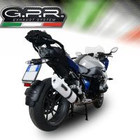 GPR exhaust compatible with  Bmw R 1200 Rs Lc 2015-2016, Albus Ceramic, Homologated legal slip-on exhaust including removable db killer and link pipe 