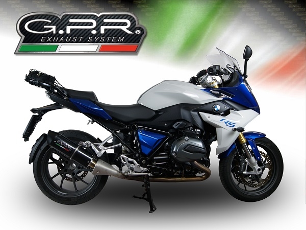 Scarico GPR compatibile con  Bmw R 1200 Rs Lc 2017-2019, Furore Evo4 Nero, Scarico omologato, silenziatore con db killer estraibile e raccordo specifico