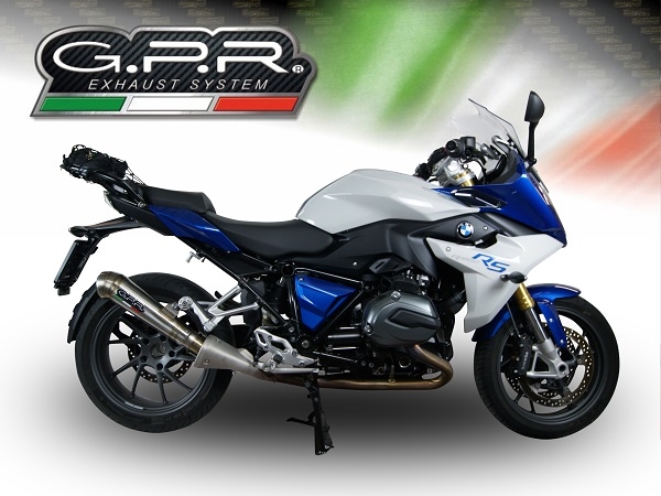 Scarico GPR compatibile con  Bmw R 1200 Rs Lc 2017-2019, Powercone Evo, Scarico omologato, silenziatore con db killer estraibile e raccordo specifico