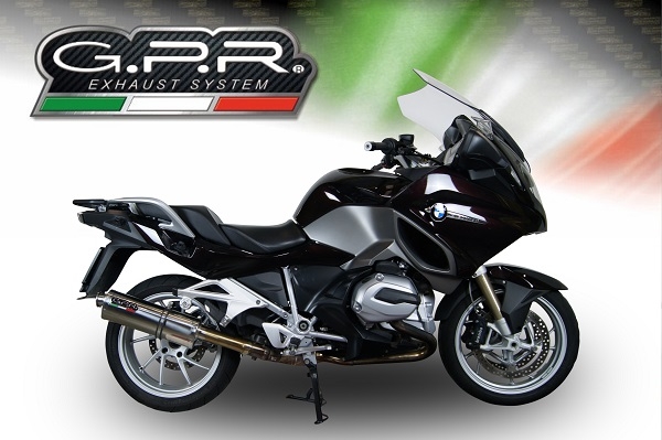 Scarico GPR compatibile con  Bmw R 1200 Rt Lc  2014-2016, Trioval, Scarico omologato, silenziatore con db killer estraibile e raccordo specifico