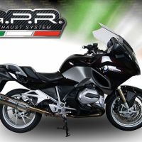 Scarico GPR compatibile con  Bmw R 1200 Rt Lc  2014-2016, Trioval, Scarico omologato, silenziatore con db killer estraibile e raccordo specifico