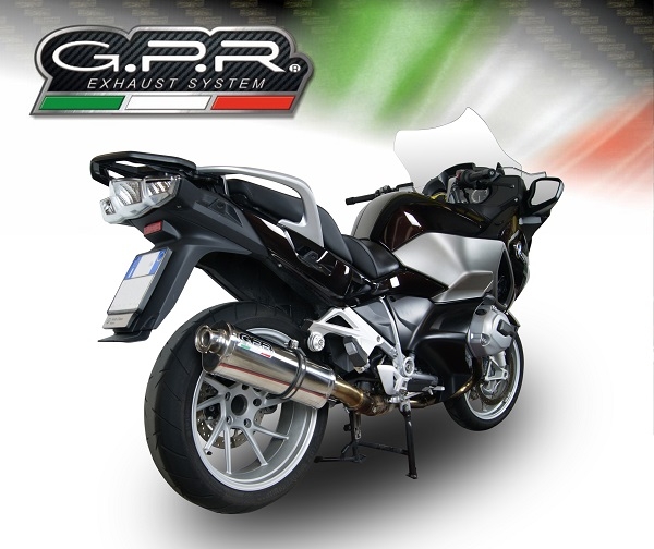 Scarico GPR compatibile con  Bmw R 1200 Rt Lc  2014-2016, Trioval, Scarico omologato, silenziatore con db killer estraibile e raccordo specifico