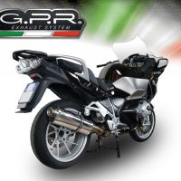 Scarico GPR compatibile con  Bmw R 1200 Rt Lc  2014-2016, Trioval, Scarico omologato, silenziatore con db killer estraibile e raccordo specifico