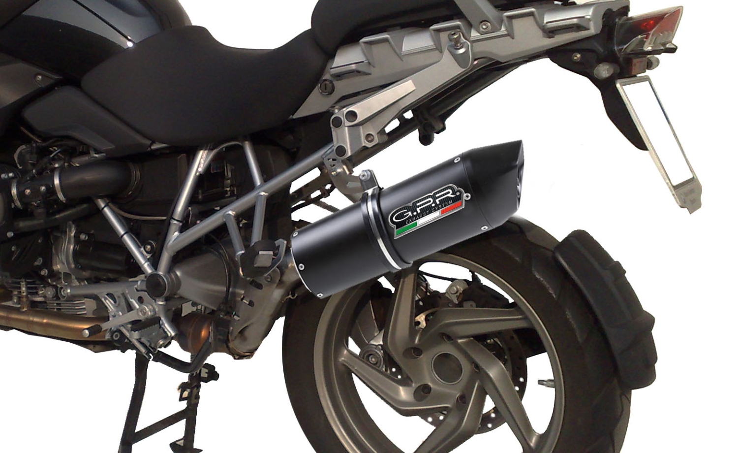 Scarico GPR compatibile con  Bmw R 1200 Gs -Adventure 2010-2012, Furore Poppy, Scarico omologato, silenziatore con db killer estraibile e raccordo specifico