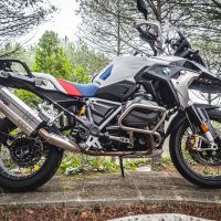 Scarico GPR compatibile con  Bmw R 1250 Gs -Adventure 2019-2020, Sonic Titanium, Scarico omologato, silenziatore con db killer estraibile e raccordo specifico