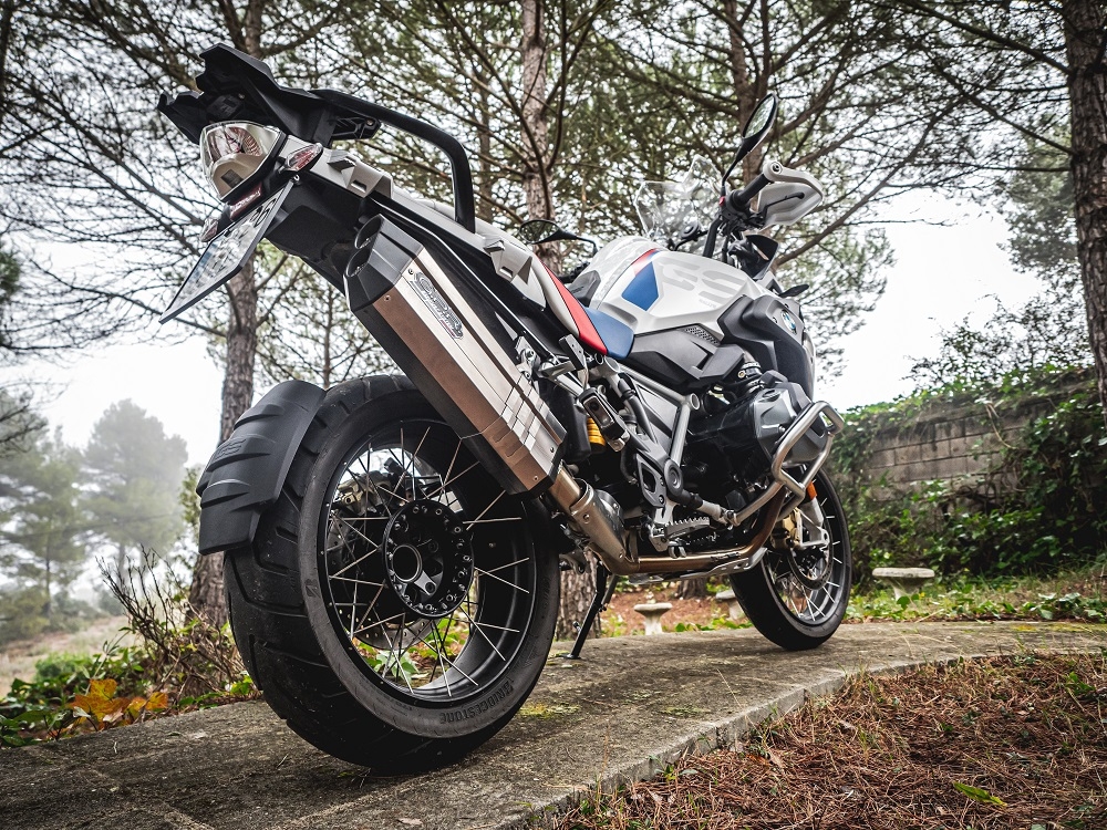 Scarico GPR compatibile con  Bmw R 1250 Gs -Adventure 2019-2020, Sonic Titanium, Scarico omologato, silenziatore con db killer estraibile e raccordo specifico