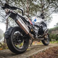 Scarico GPR compatibile con  Bmw R 1250 Gs -Adventure 2019-2020, Sonic Titanium, Scarico omologato, silenziatore con db killer estraibile e raccordo specifico