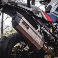 Scarico GPR compatibile con  Bmw R 1250 Gs -Adventure 2019-2020, Sonic Titanium, Scarico omologato, silenziatore con db killer estraibile e raccordo specifico