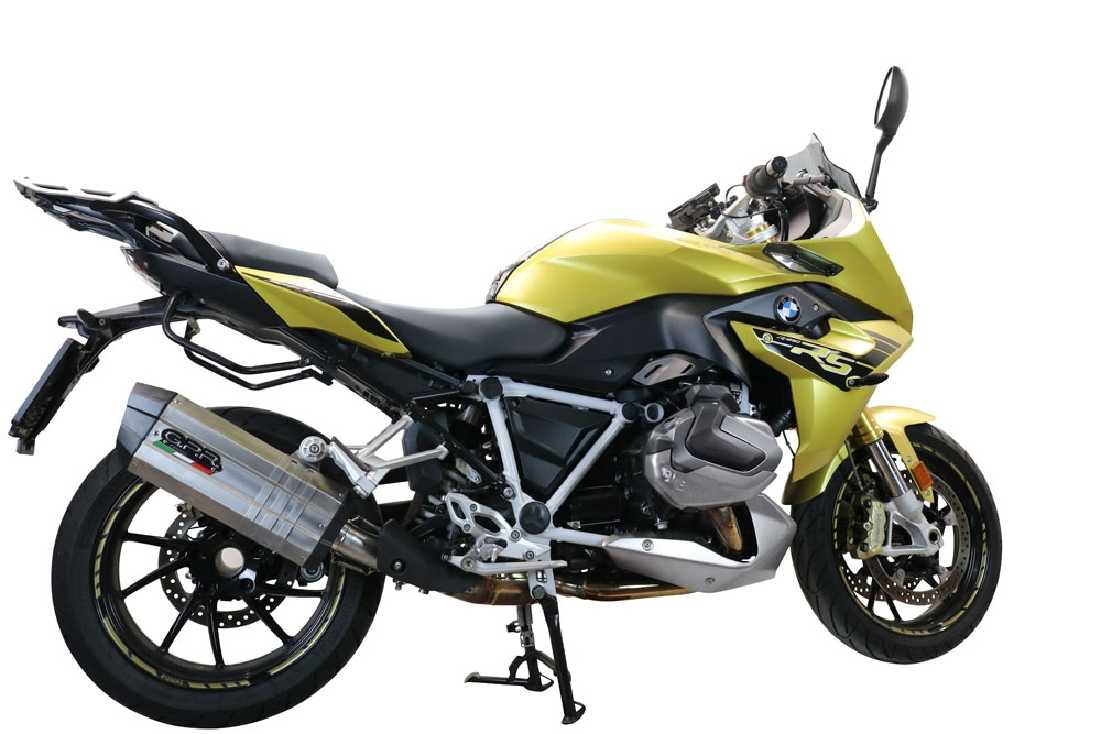 Scarico GPR compatibile con  Bmw R 1250 R -Rs 2019-2020, Sonic Titanium, Scarico omologato, silenziatore con db killer estraibile e raccordo specifico