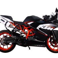 Scarico GPR compatibile con  Ktm Rc 200 2014-2021, Albus Ceramic, Terminale di scarico omologato, fornito con db killer estraibile, catalizzatore e raccordo specifico