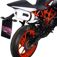 Scarico GPR compatibile con  Ktm Duke 200 2012-2024, Albus Ceramic, Scarico omologato, silenziatore con db killer estraibile e raccordo specifico