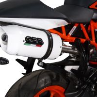 Scarico GPR compatibile con  Ktm Duke 200 2012-2024, Albus Ceramic, Scarico omologato, silenziatore con db killer estraibile e raccordo specifico