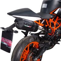 GPR exhaust compatible with  Ktm Rc 125 2014-2016, Deeptone Inox, Homologated legal slip-on exhaust including removable db killer, link pipe and catalyst 