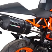 GPR exhaust compatible with  Ktm Rc 125 2014-2016, Deeptone Inox, Homologated legal slip-on exhaust including removable db killer, link pipe and catalyst 