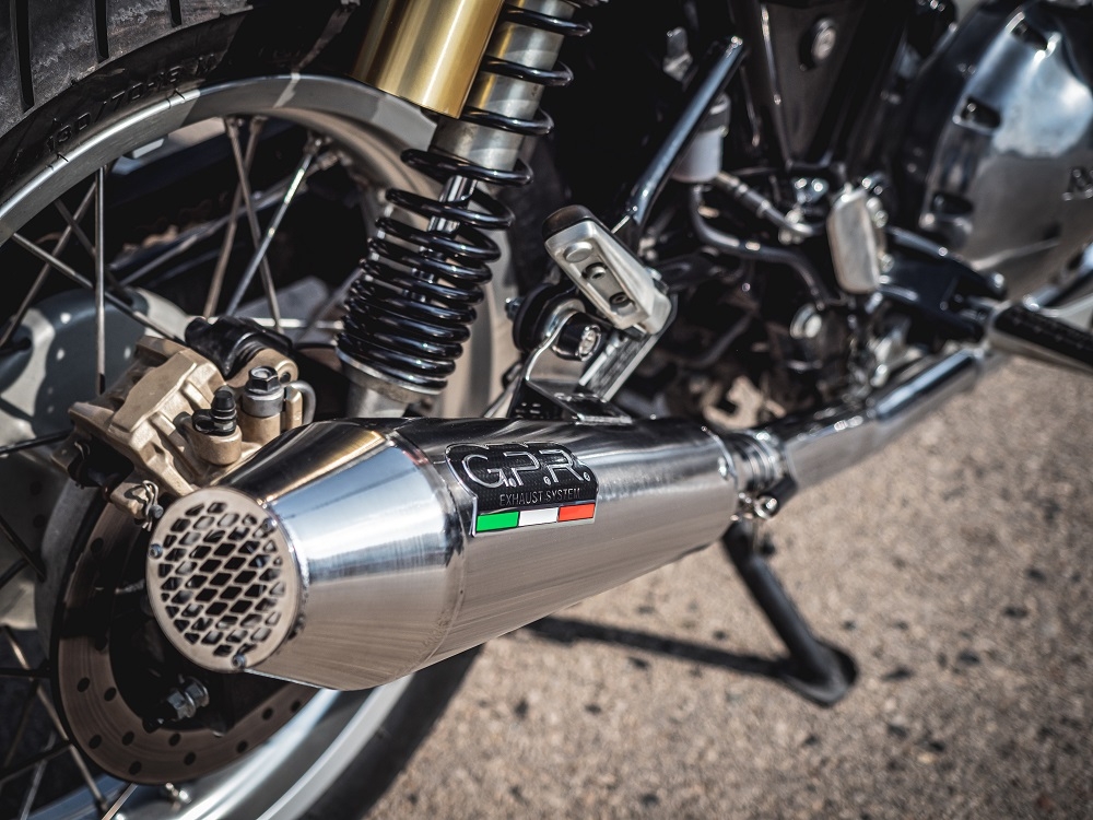 Scarico GPR compatibile con  Royal Enfield Interceptor 650 2019-2020, Ultracone, Coppia di terminali di scarico omologati, forniti con db killer removibile, catalizzatori e raccordi specifici