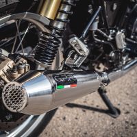 Scarico GPR compatibile con  Royal Enfield Interceptor 650 2019-2020, Ultracone, Coppia di terminali di scarico omologati, forniti con db killer removibile, catalizzatori e raccordi specifici