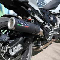 Scarico GPR compatibile con  Bmw S 1000 XR -M  2020-2024, M3 Black Titanium, Scarico omologato, silenziatore con db killer estraibile e raccordo specifico