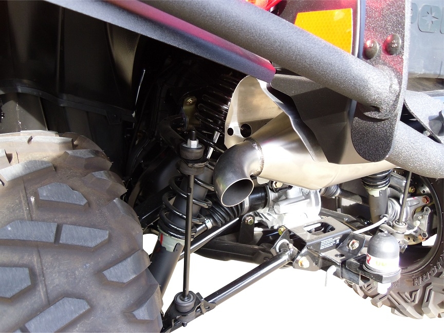 Scarico GPR compatibile con  Polaris Sportsman Xp 850 - Xp 850 Forest 2010-2014, Power Bomb, Scarico omologato, silenziatore con db killer estraibile e raccordo specifico