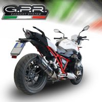 Scarico GPR compatibile con  Bmw R 1200 Rs Lc 2017-2019, Furore Evo4 Nero, Scarico omologato, silenziatore con db killer estraibile e raccordo specifico