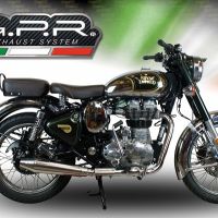 Scarico GPR compatibile con  Royal Enfield Classic - Bullet Efi 500 2009-2016, Vintacone, Terminale di scarico racing, con raccordo, senza omologazione