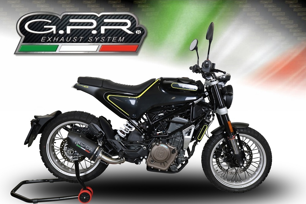 Scarico GPR compatibile con Husqvarna Vitpilen 401 2018-2019, Furore Evo4 Poppy, Scarico omologato, silenziatore con db killer estraibile e raccordo specifico 