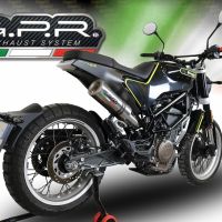 Scarico GPR compatibile con  Husqvarna Svartpilen 401 2018-2019, M3 Titanium Natural, Scarico semi-completo omologato,fornito con db killer estraibile,catalizzatore e collettore