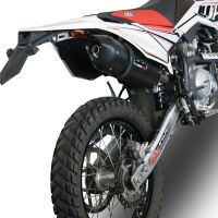 GPR exhaust compatible with  Beta RR 125 Enduro Lc 4t 2010-2018, Furore Nero, Homologated legal slip-on exhaust including removable db killer and link pipe 